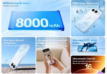 Аккумулятор на 8000 мА•ч, OLED-экран на 120 Гц, максимальная защита IP69K. Смартфон Oppo A7 Pro рассекречен до анонса
