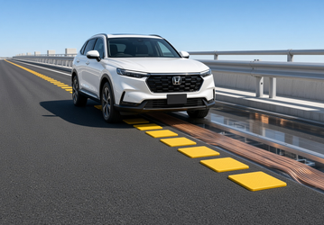 До 150 кВт на ходу. Honda разработала беспроводную зарядку электромобилей прямо во время движения