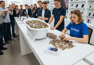 Хайпанули: в Москве купили новый iPhone XS за ванну мелочи