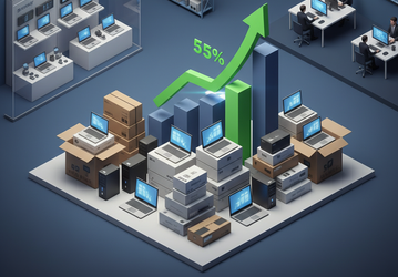 Продажи ПК за год выросли на 55,2%