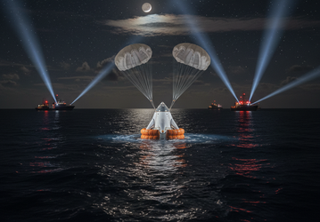 Впервые за 53 года: как посмотреть ночную посадку SpaceX Dragon на воду с астронавтами на борту 