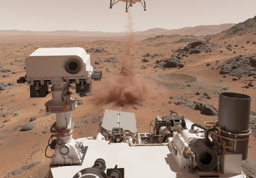 NASA предлагает посмотреть на полёт марсианского вертолёта Ingenuity в 3D