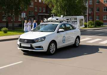 Первый беспилотный автомобиль Lada показали в работе