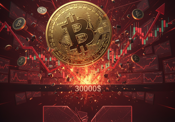 Bitcoin обрушился: курс упал ниже психологически важной отметки в 30 000 долларов