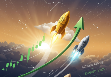 Bitcoin уже взлетел выше 62 тыс. долларов, а как же Ethereum и Dogecoin?