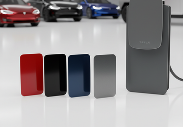 Tesla продаёт кусочек пластика за 100 долларов. Представлены сменные панели для зарядных устройств под цвет автомобилей
