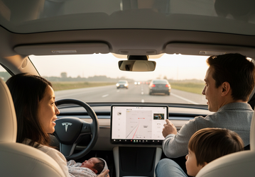 Женщина родила в Tesla, пока машина ехала на автопилоте