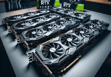 Сразу шесть видеокарт GeForce RTX 4090 на одном фото. Также есть снимок упаковки