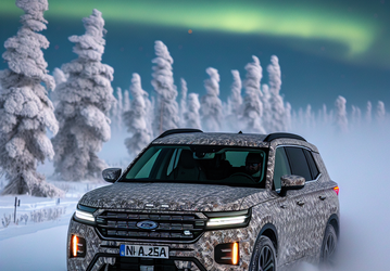 Совершенно новый Volkswagen Tiguan засняли на тестах недалеко от Полярного круга