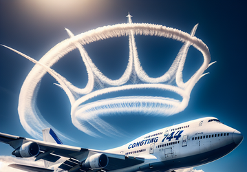Конец эпохи  «Королевы небес»: последний Boeing-747 красиво попрощался, оставив в небе след