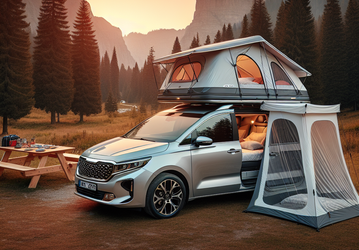 Идеальное дополнение для Kia Carnival? Двуспальная кровать с палаткой на крыше обойдётся недёшево
