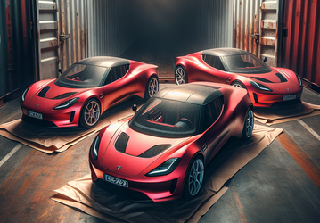 Совершенно новые Tesla Roadster выставили на продажу. Их «забыли» в контейнерах 13 лет назад