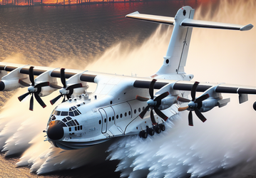 12 тонн воды за 20 секунд. Самый большой в мире самолёт-амфибия AG600 успешно прошёл испытания