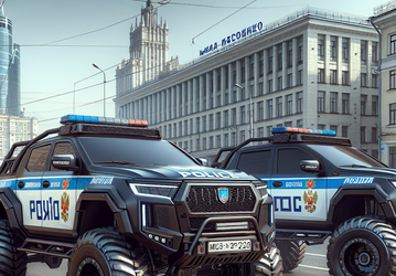 Российская полиция пересаживается на «танки». В Москве заметили пару премиум-внедорожников Tank 500 с характерной ливреей МВД