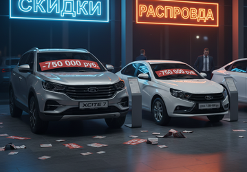Кроссовер с мотором 147 л.с. и «автоматом» по цене Lada Vesta с двигателем 122 л.с. и «механикой». Скидки на Xcite X-Cross 7 выросли до 750 тыс. рублей