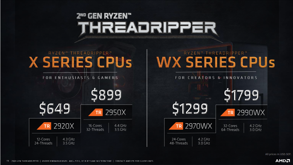 Процессоры AMD Ryzen Threadripper 2950X и 2990WX (второе поколение):, фото 2
