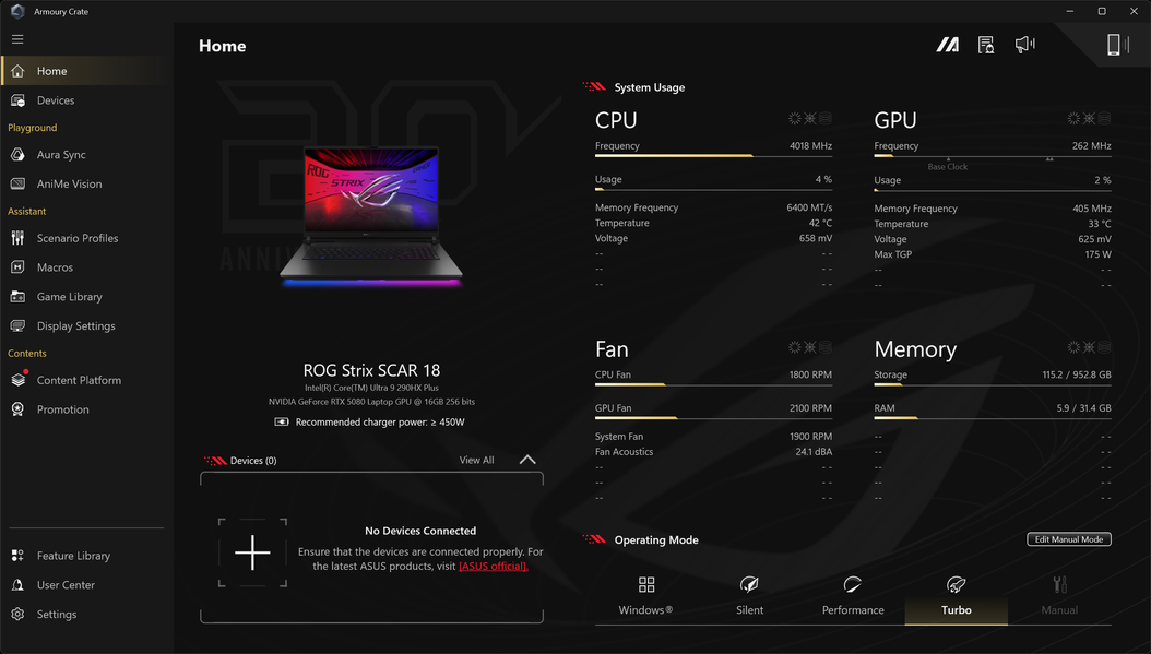 Игровой ноутбук Asus ROG Strix Scar G835LWG с Intel Core Ultra 9 290HX и Nvidia GeForce RTX 5080 Laptop:, фото 47