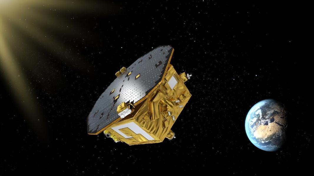 Художественная иллюстрация миссии LISA, запуск которой запланирован на 2035 год. Источник: ESA