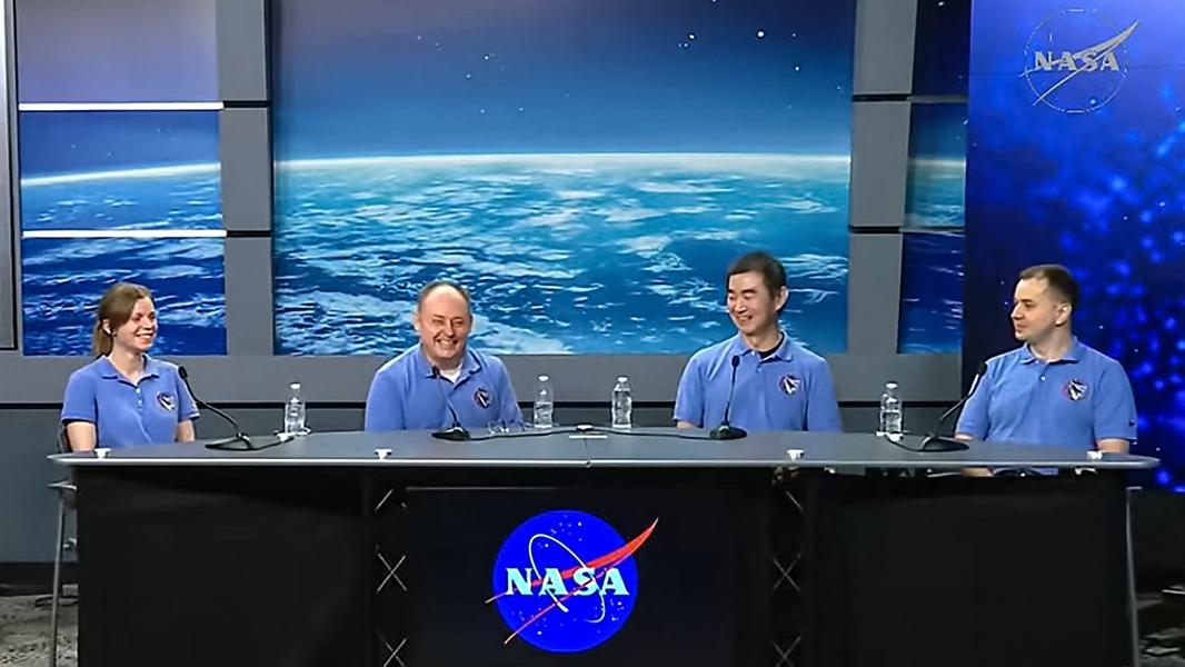 Кадр с пресс-конференции экипажа Crew-11. Источник: NASA