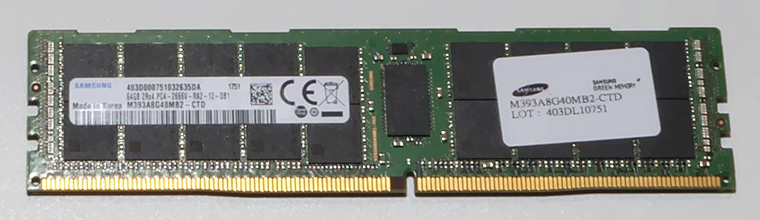 Samsung начинает выпуск модулей памяти DDR4 RDIMM объемом 64 ГБ из компонентов плотностью 16 Гбит