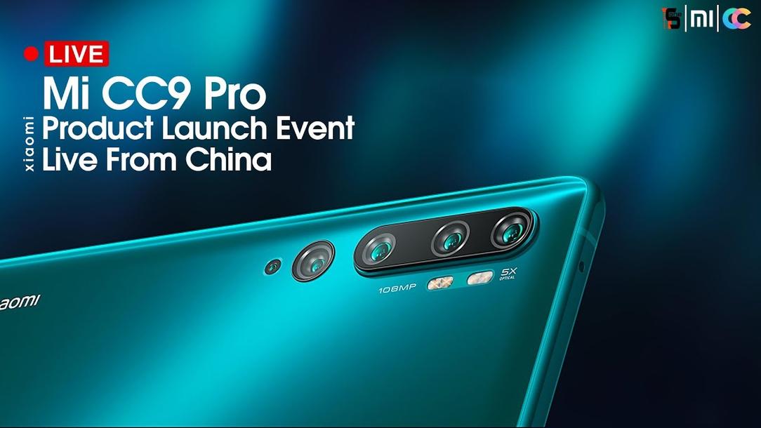Mi CC9 Pro Launch Event Live | Mi Watch Live Launch from China | 108mp Penta Camera!!!