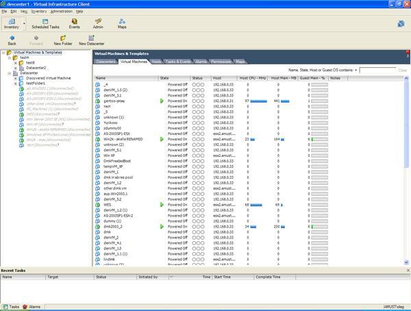 Virtual Center for VMware ESX Server