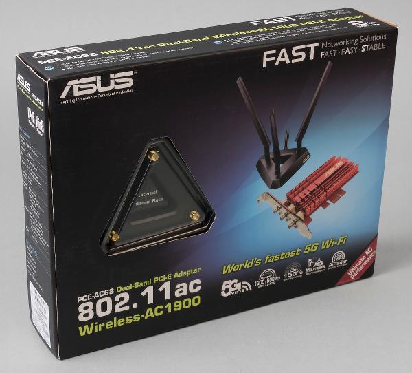 Упаковка Asus PCE-AC68 Упаковка Asus PCE-AC68