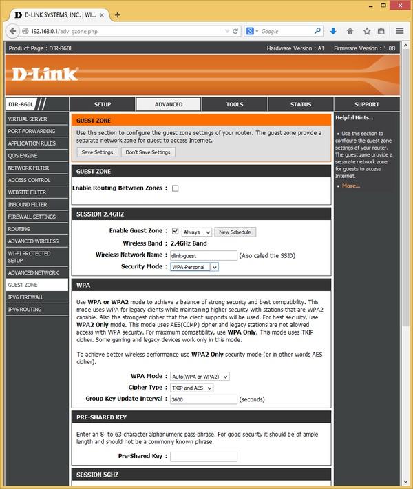 Настройка D-Link DIR-860L