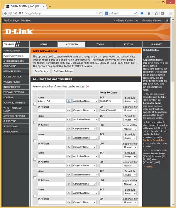 Настройка D-Link DIR-860L