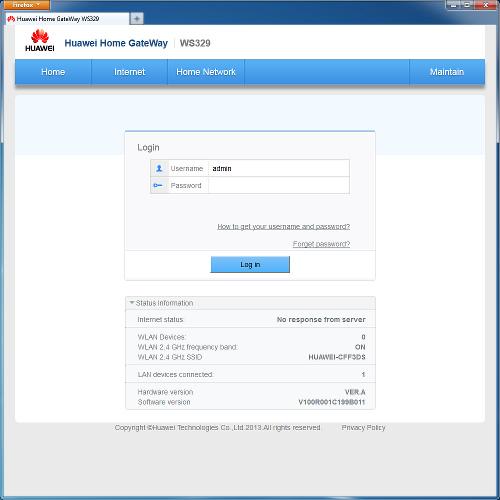 Настройка Huawei WS329 Настройка Huawei WS329