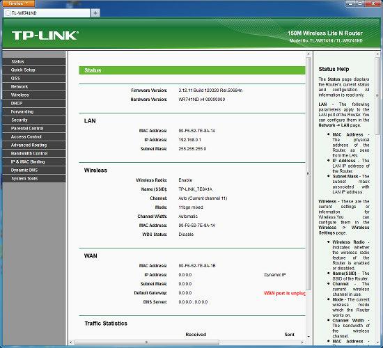 Настройка роутера TP-Link TL-WR741ND Настрока роутера TP-Link TL-WR741ND