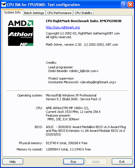 CPU RightMark, фото 1