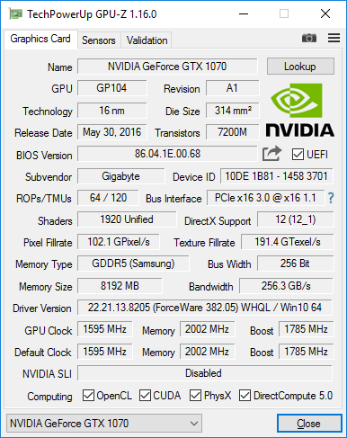 Мини-ПК Gigabyte Brix GB-GZ1DTi7-1070-NK-GW:, фото 7