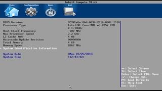 BIOS модели на Intel Core m5-6Y57
