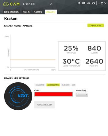 NZXT Kraken X61, CAM NZXT Kraken X61, CAM