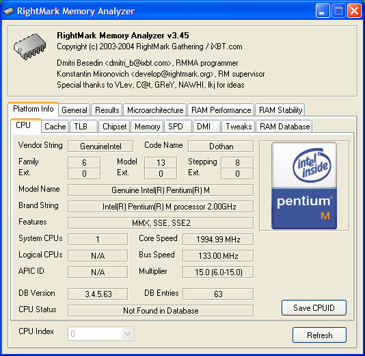 Детальное исследование платформ с помощью тестового пакета RightMark Memory Analyzer, фото 1