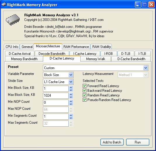 RightMark Memory Analyzer v.3.1, фото 1