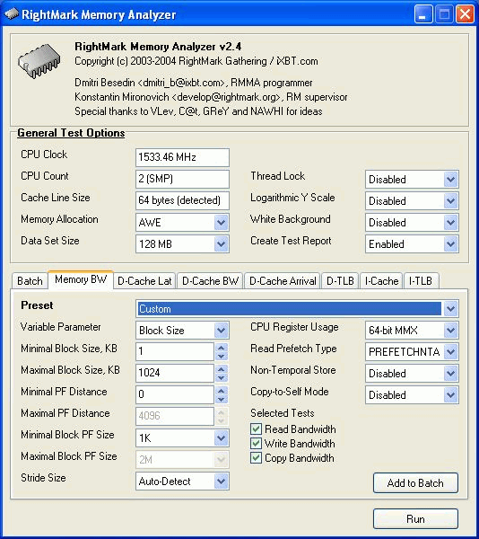 RightMark Memory Analyzer, фото 2