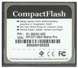 Использование Apacer Photo Steno CompactFlash Card, фото 5