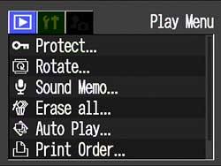 Menu Canon A80