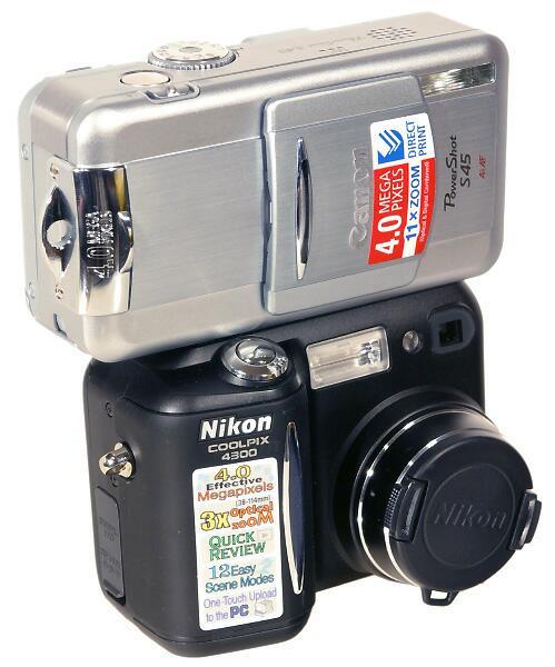 Canon PowerShot S45 и Nikon COOLPIX 4300