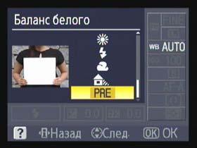 Nikon D40x, меню