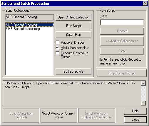 Adobe Audition - Scripts and batch processing