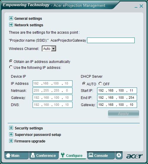 Acer eProjection Management