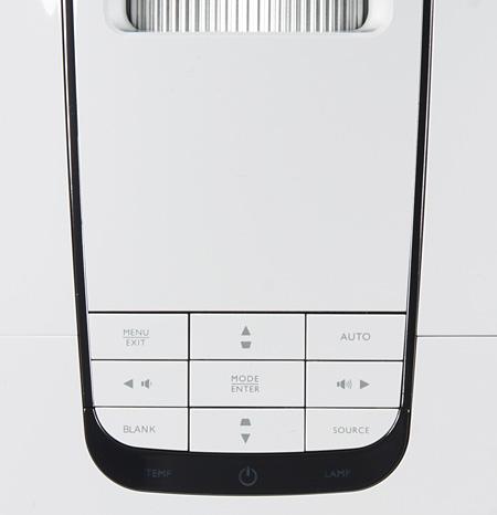 DLP-проектор BenQ W1200, контрольная панель с кнопками и индикаторами состояния DLP-проектор BenQ W1200, контрольная панель с кнопками и индикаторами состояния