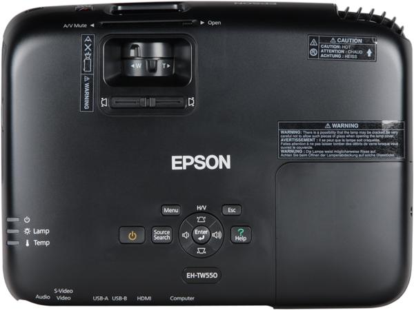 Проектор Epson EH-TW550, верхняя панель Проектор Epson EH-TW550, верхняя панель