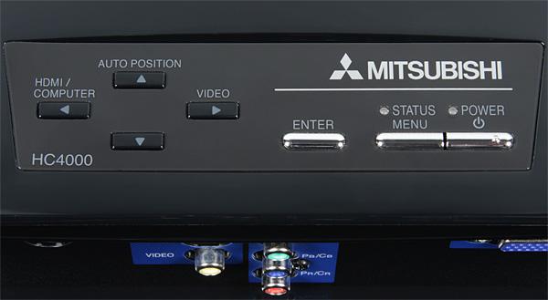 Проекторы Mitsubishi HC4000, HC3900 и HC3200, контрольная панель с кнопками и индикаторами состояния