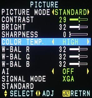 Menu, PICTURE, PC