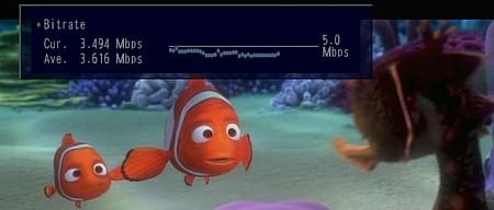 OSD bitrate graph