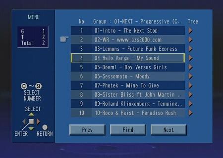 WMA/MP3 navigation, group